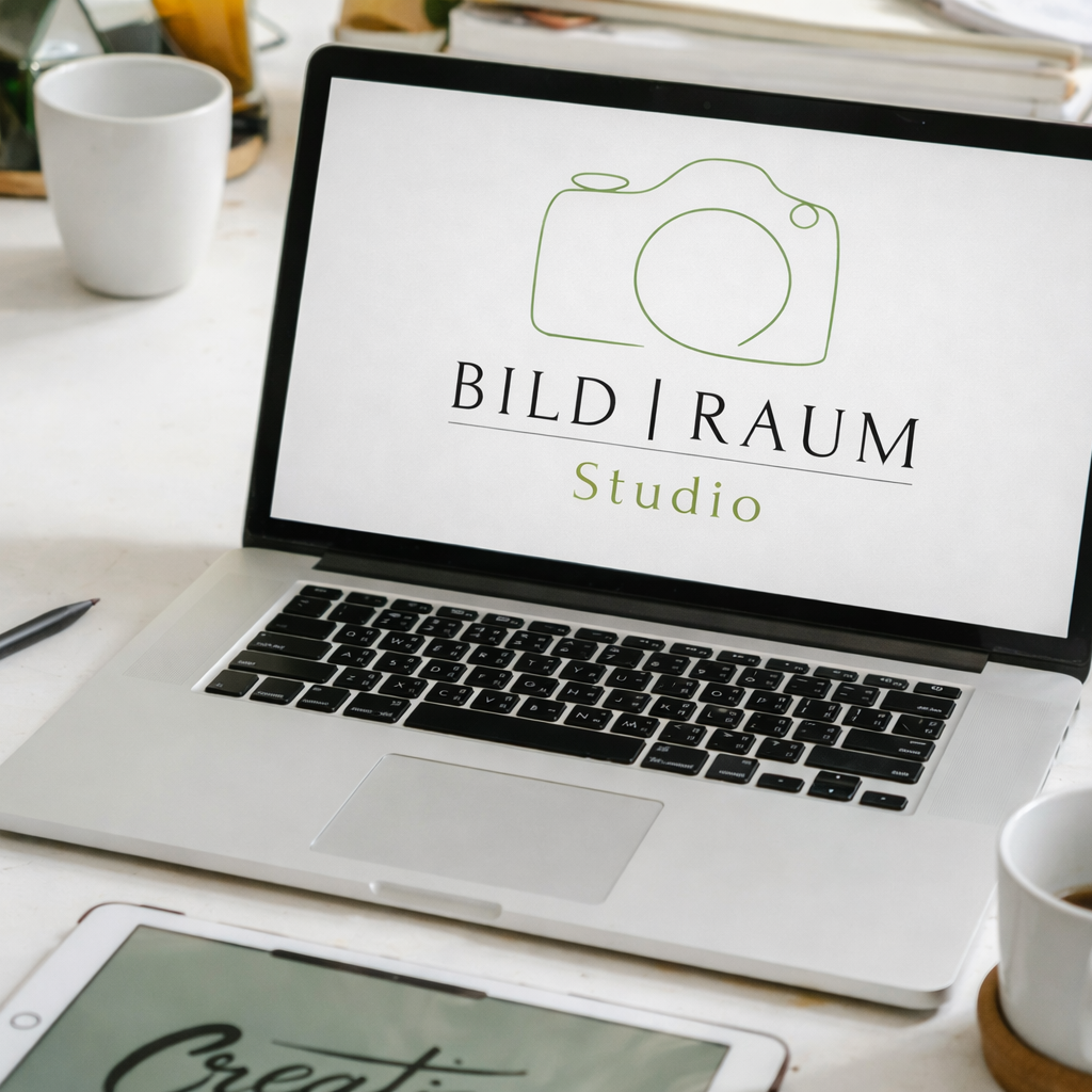 Notebook mit Logo